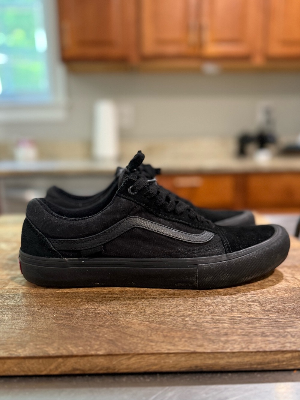 Vans Men’s All Black Low-Top Suede & Canvas Sneakers